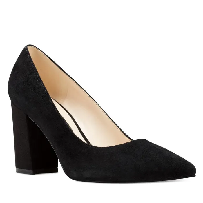 Cara Dress Pumps Black Suede Women Nine West Heels