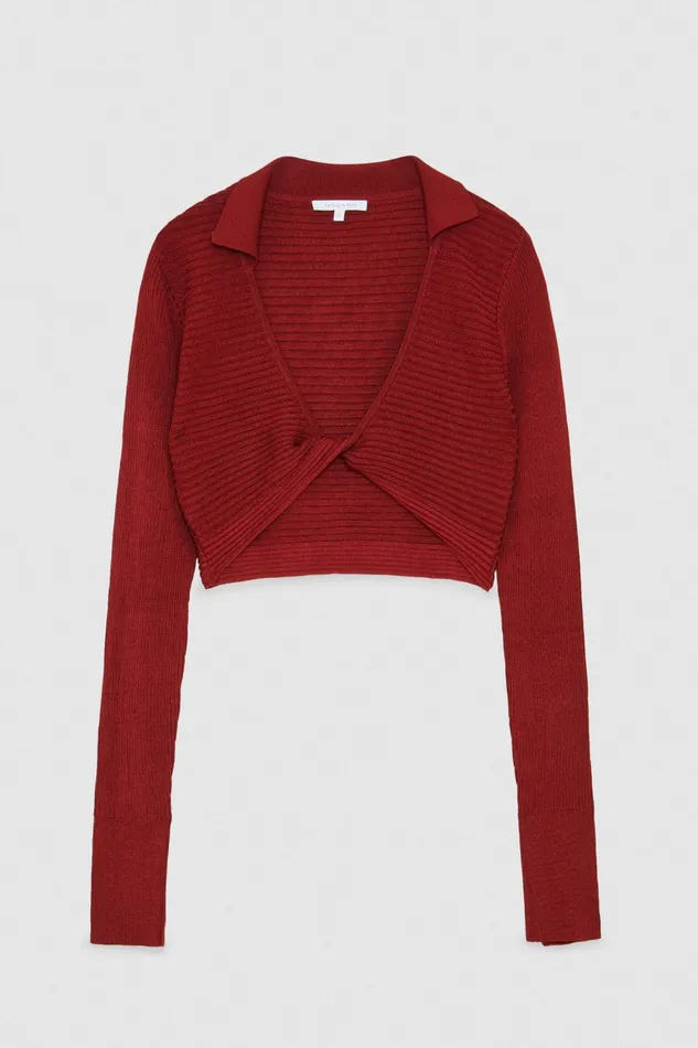 Cardigans Women Patrizia Pepe Slim Fit Viscose Knitted Top Martian Red