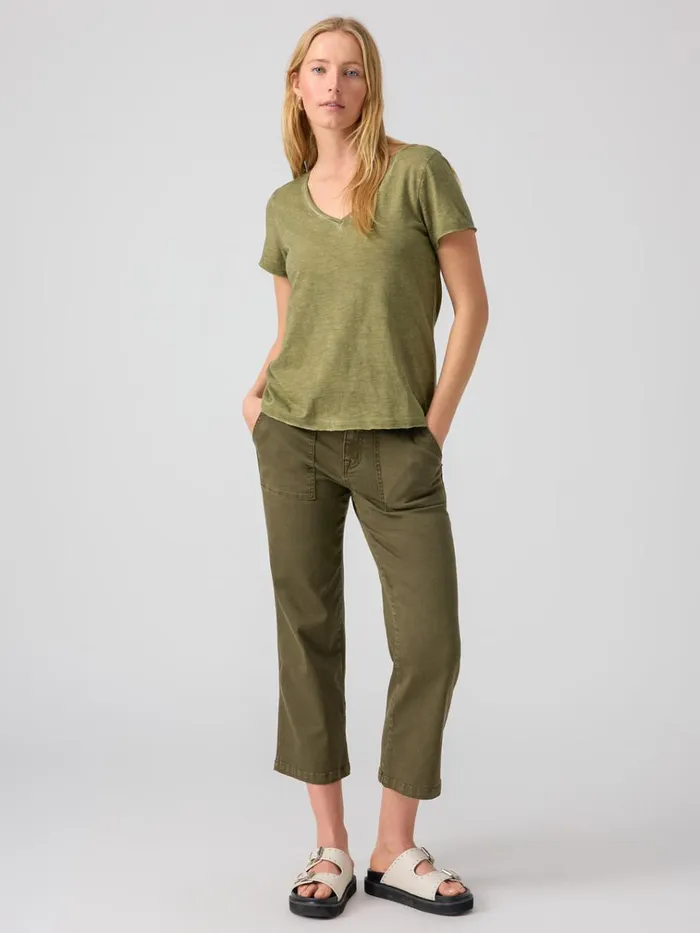 Carefree Tee Burnt Olive Women Sanctuary Clothing Tees and Tops