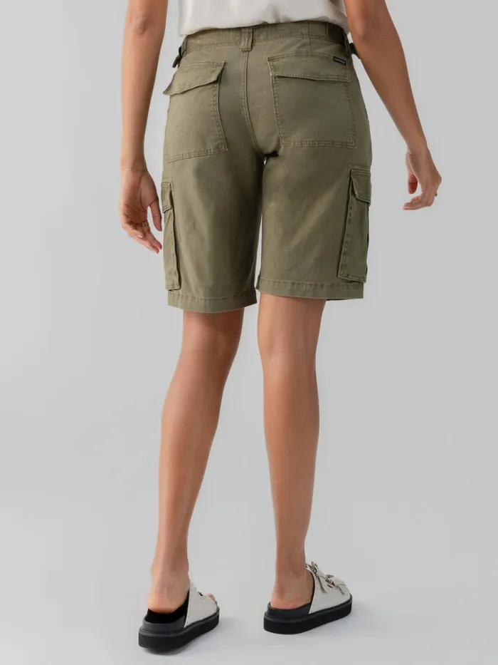Cargo Long Standard Rise Short Burnt Olive Women Sanctuary Clothing Shorts
