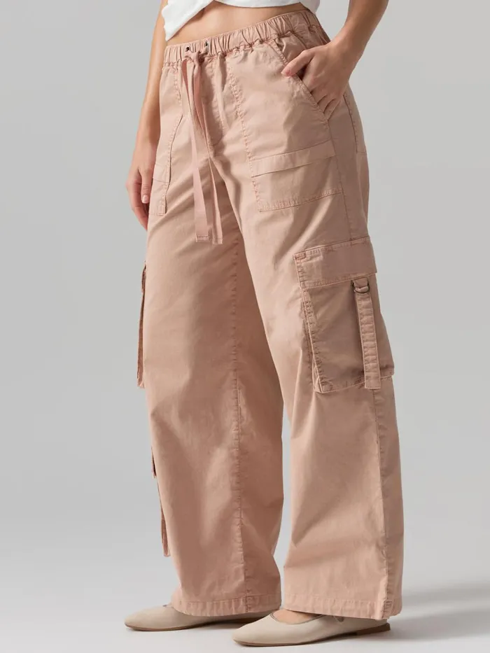 Cargo Parachute High Rise Pant Bare Nude Women Sanctuary Clothing Pants