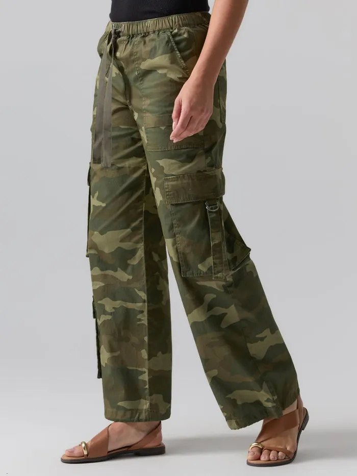 Cargo Parachute High Rise Pant Renew Camo Women Sanctuary Clothing Pants