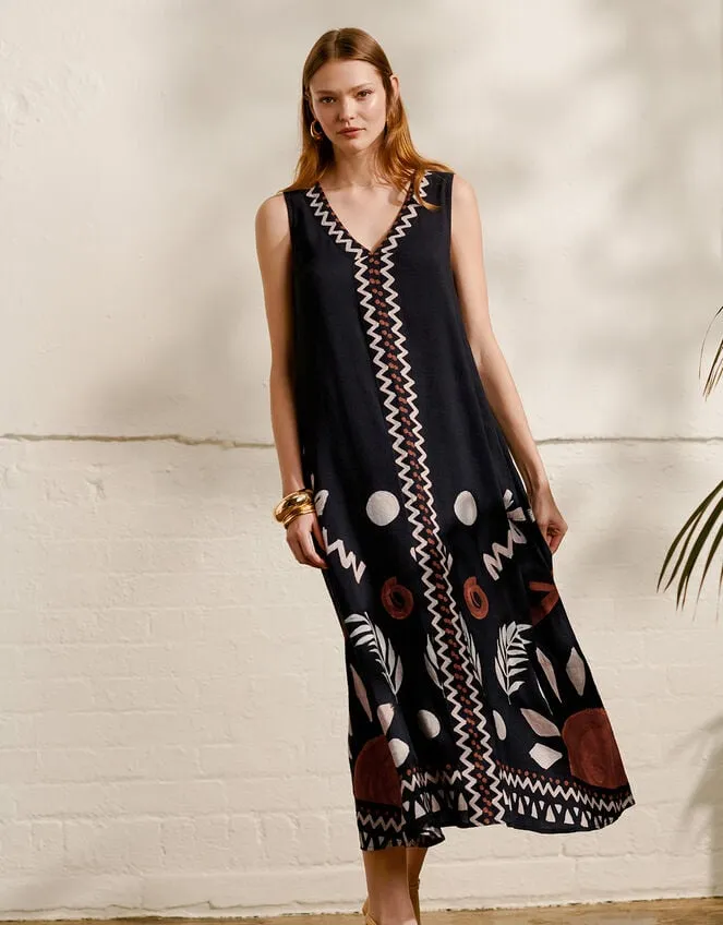 Carlotta Midi Dress Black Women Monsoon Dresses