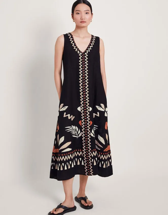 Carlotta Midi Dress Black Women Monsoon Dresses