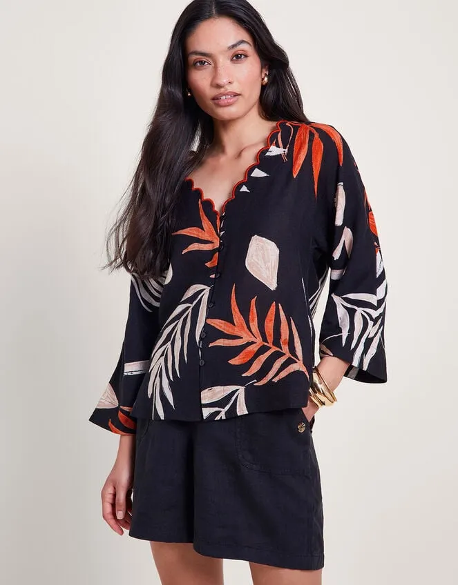 Carlotta Print Top Black Women Monsoon Tops and Blouses