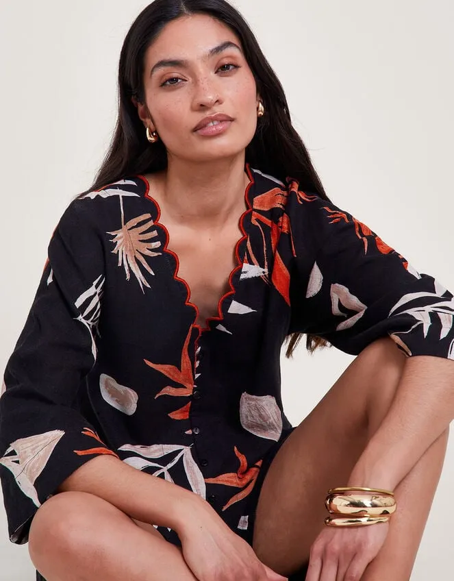 Carlotta Print Top Black Women Monsoon Tops and Blouses
