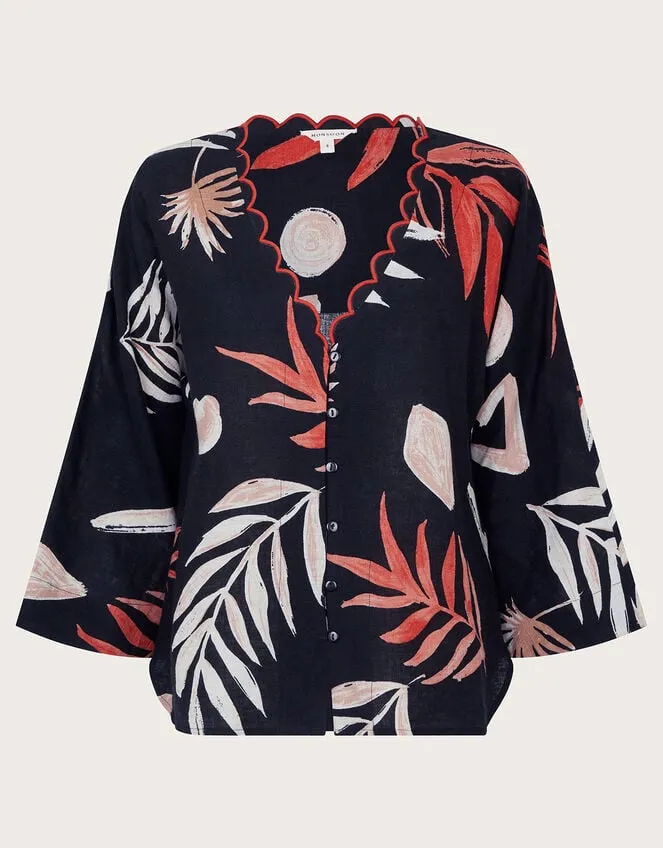 Carlotta Print Top Black Women Monsoon Tops and Blouses