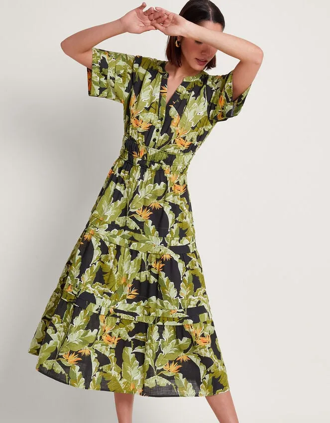 Carmina Print Dress Black Women Monsoon Dresses