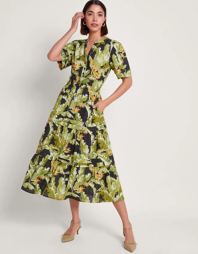 Carmina Print Dress Black Women Monsoon Dresses