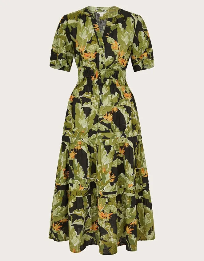 Carmina Print Dress Black Women Monsoon Dresses