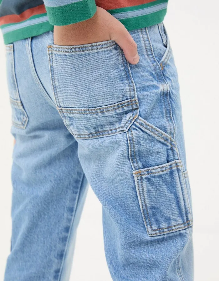 Carpenter Jeans Light Denim Blue Boys FatFace Jeans Trousers and Joggers
