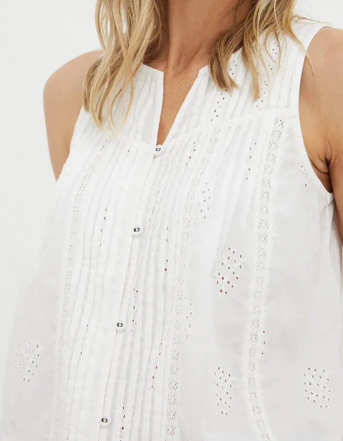 Cassie Cami Off White Women FatFace Shirts and Blouses
