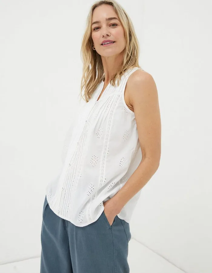 Cassie Cami Off White Women FatFace Shirts and Blouses