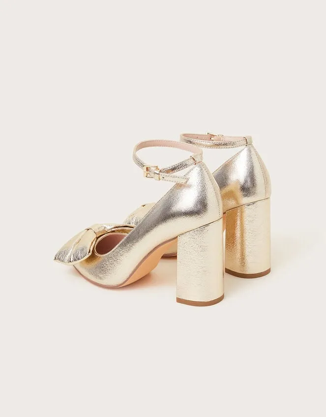 Cathy Bow Heeled Shoes Gold Women Monsoon Heels