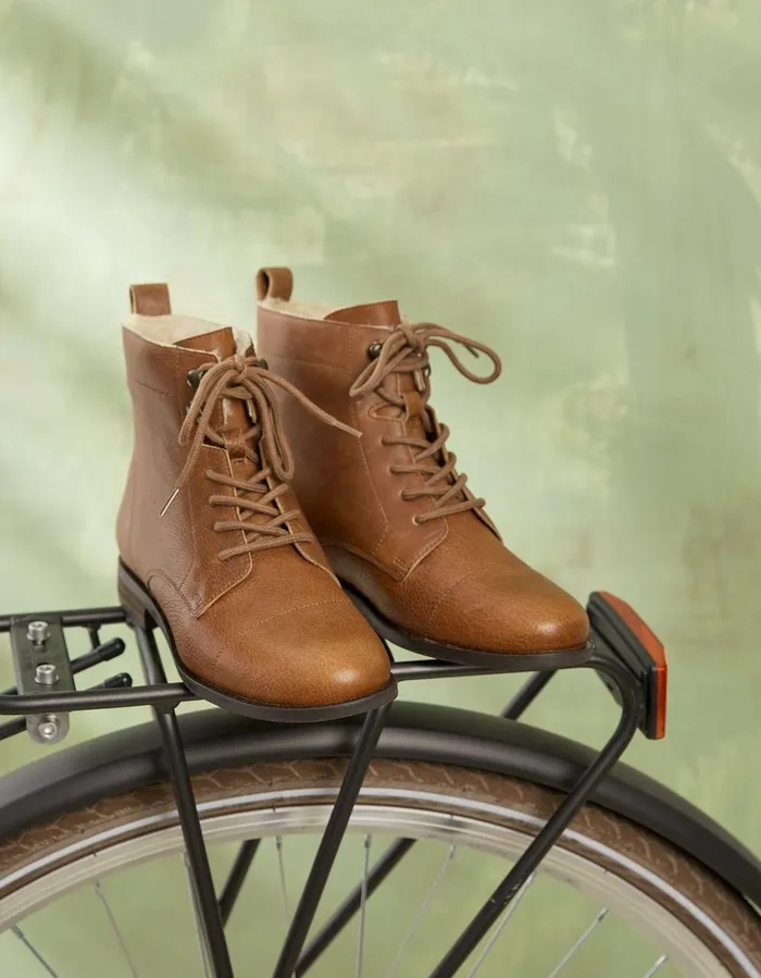 Catrin Lace Up Ankle Boot Tan Women FatFace Boots