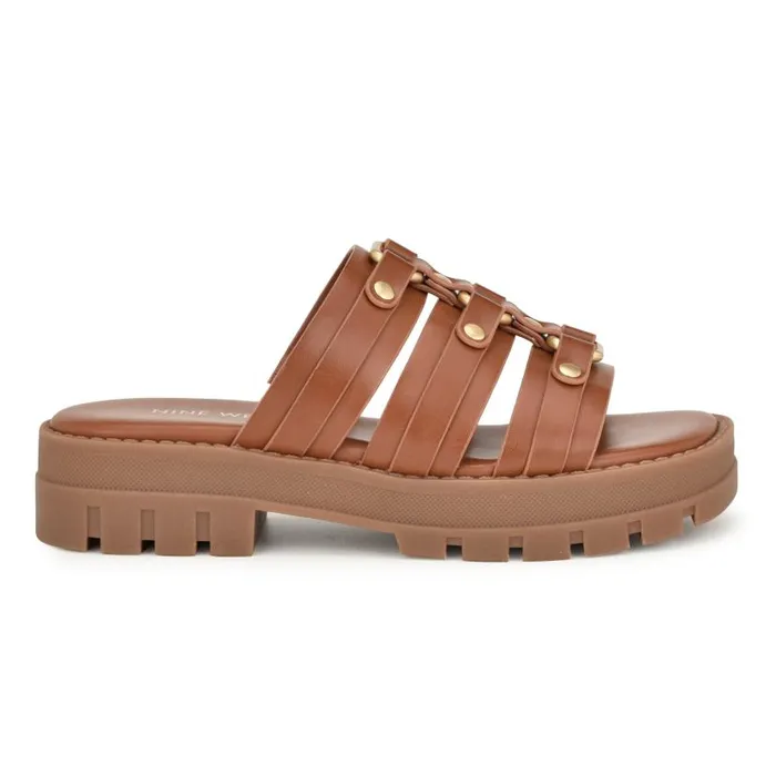 Cazz Fisherman Slide Sandals Brown Women Nine West Sandals