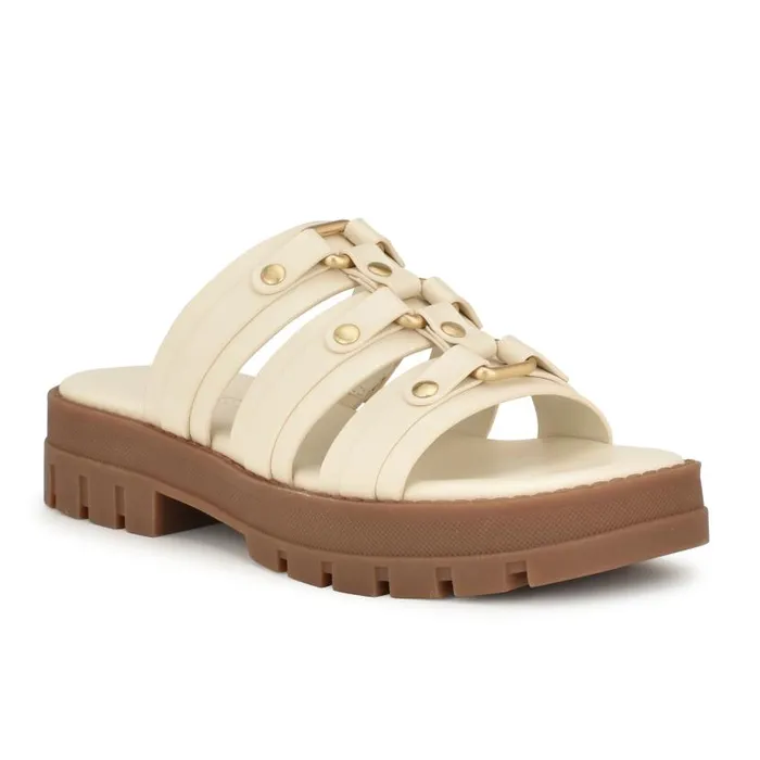 Cazz Fisherman Slide Sandals Ivory Women Nine West Sandals