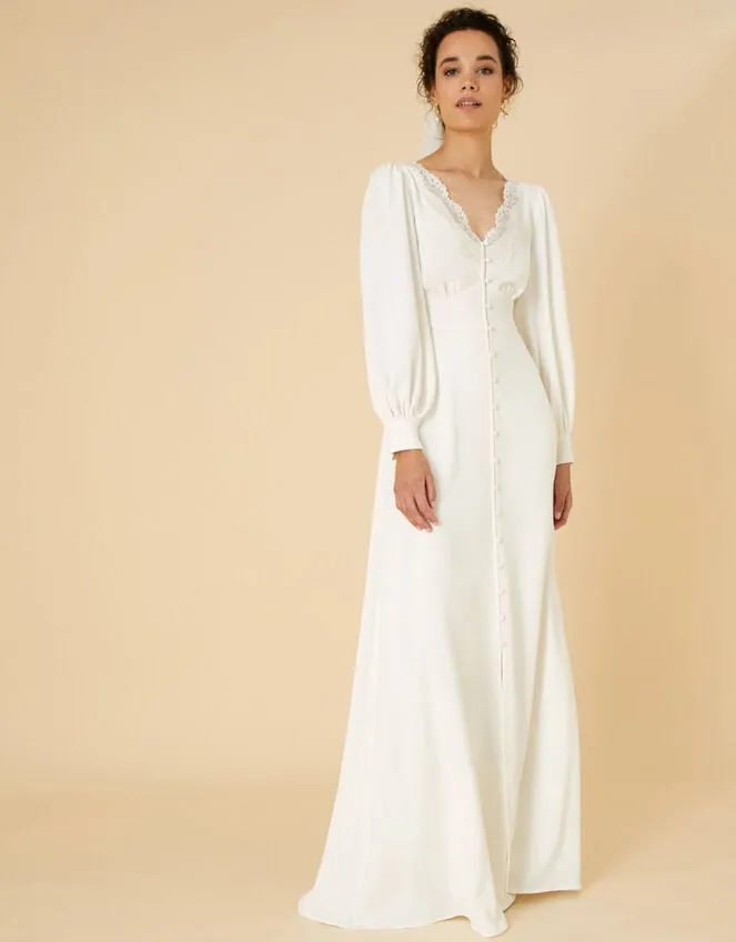 Cecilia Long Sleeve Bridal Lace Dress Ivory Women Monsoon Dresses