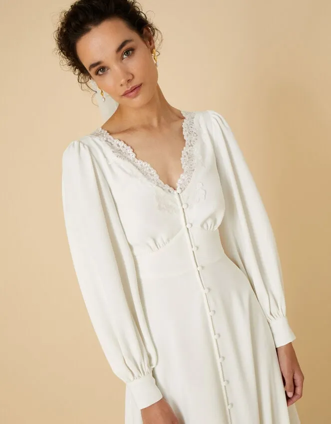 Cecilia Long Sleeve Bridal Lace Dress Ivory Women Monsoon Dresses