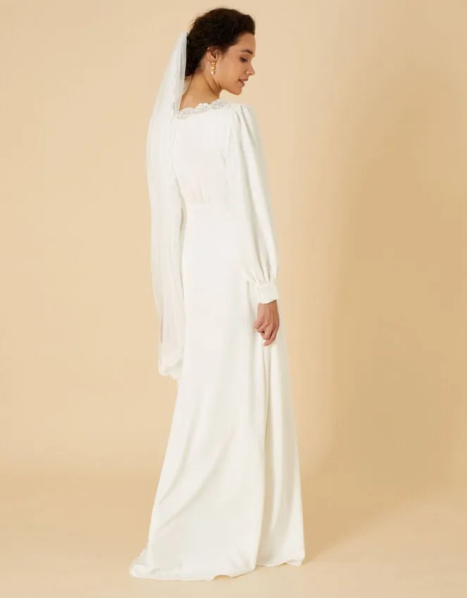 Cecilia Long Sleeve Bridal Lace Dress Ivory Women Monsoon Dresses