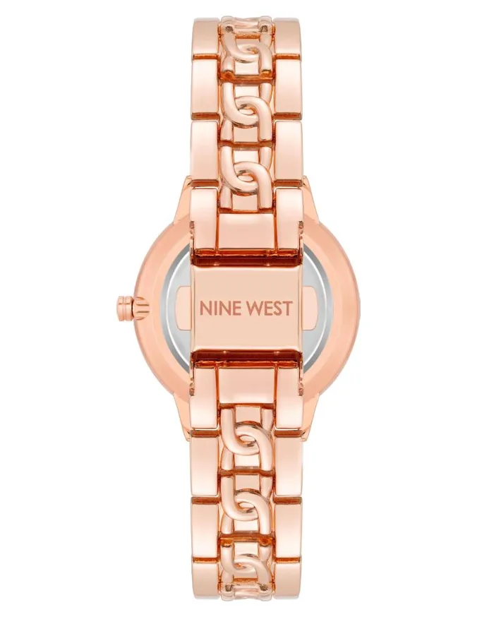 Chain Pattern Bracelet Watch Rose Gold WomenMen Nine West Watches