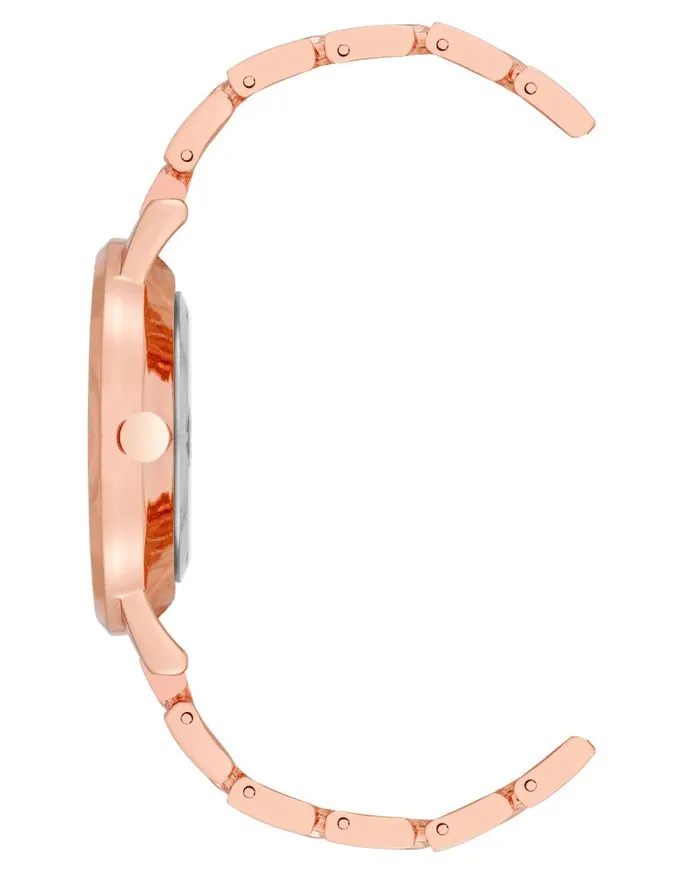 Chain Pattern Bracelet Watch Rose Gold WomenMen Nine West Watches