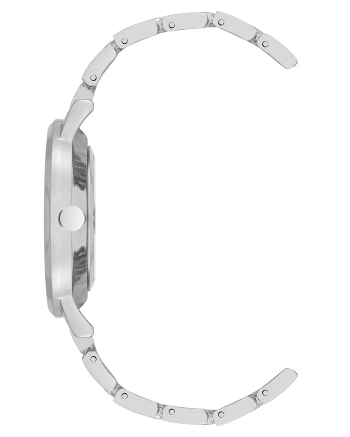 Chain Pattern Bracelet Watch Silver WomenMen Nine West Watches