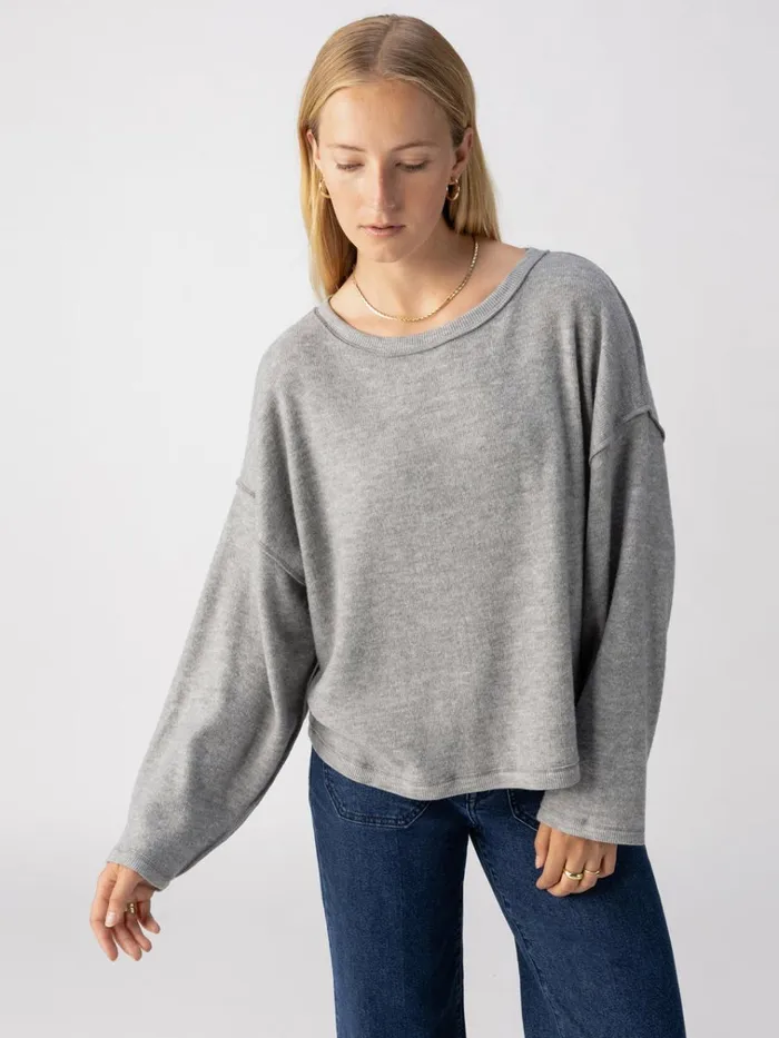 Change Of Scenery Knit Top Heather Ash Women Sanctuary Clothing Tees and Tops