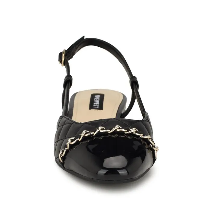 Charme Slingback Dress Flats Black Women Nine West Flats and Loafers