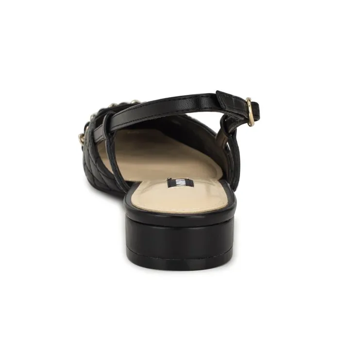 Charme Slingback Dress Flats Black Women Nine West Flats and Loafers