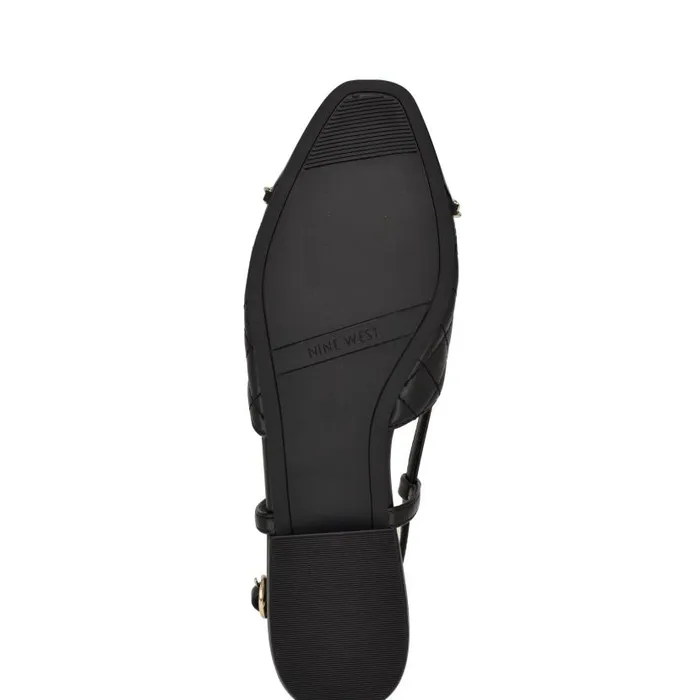Charme Slingback Dress Flats Black Women Nine West Flats and Loafers