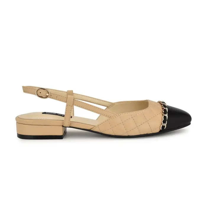 Charme Slingback Dress Flats Light Natural Women Nine West Flats and Loafers