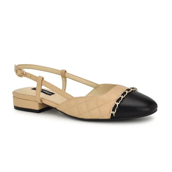 Charme Slingback Dress Flats Light Natural Women Nine West Flats and Loafers