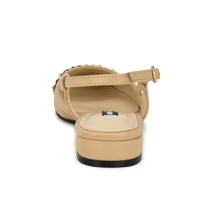 Charme Slingback Dress Flats Light Natural Women Nine West Flats and Loafers