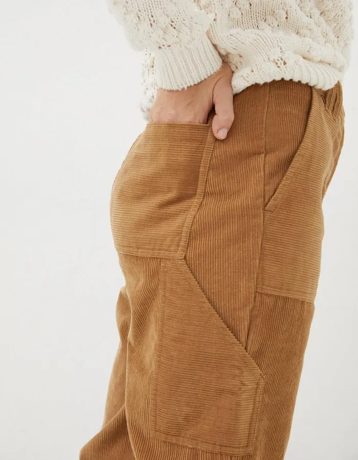 Chesil Mixed Cord Trousers Brown Women FatFace Trousers and Leggings