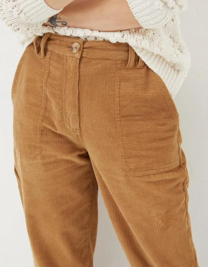 Chesil Mixed Cord Trousers Brown Women FatFace Trousers and Leggings
