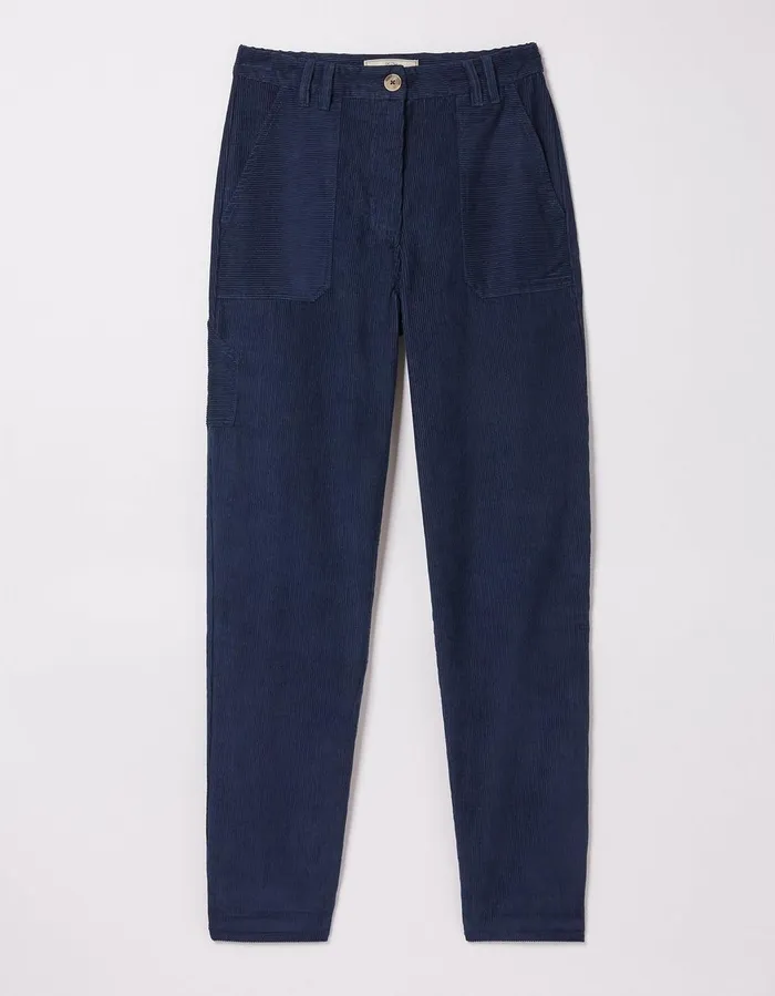 Chesil Mixed Cord Trousers Navy Women FatFace Trousers and Leggings