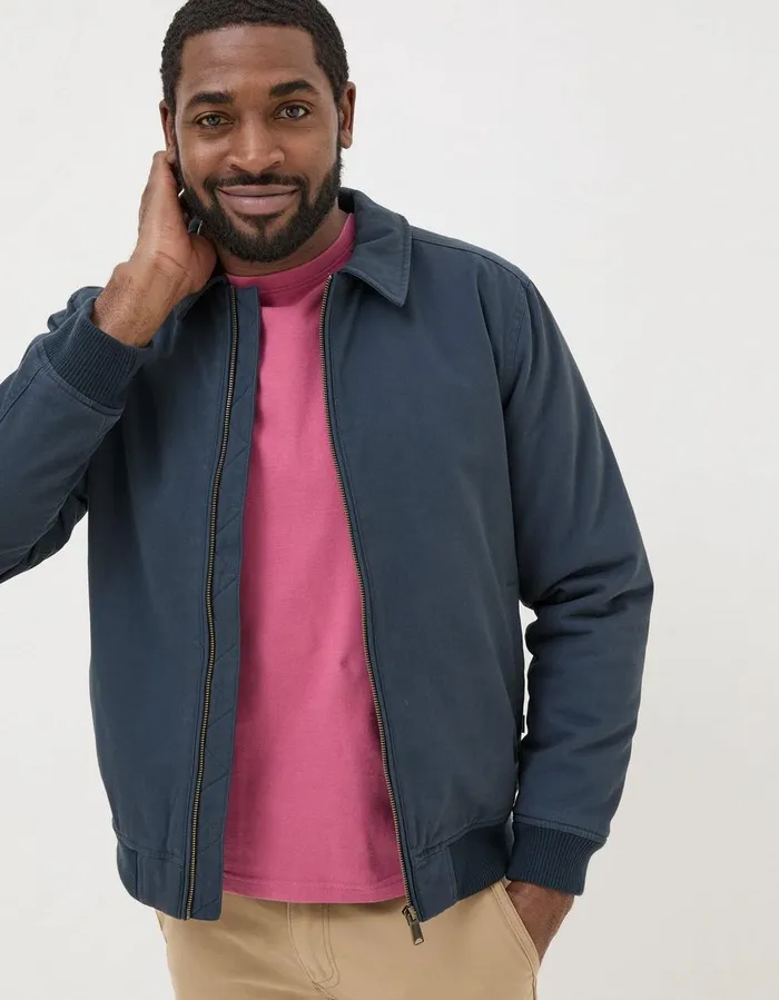 Chester Bomber Jacket Navy Men FatFace Coats and Jackets