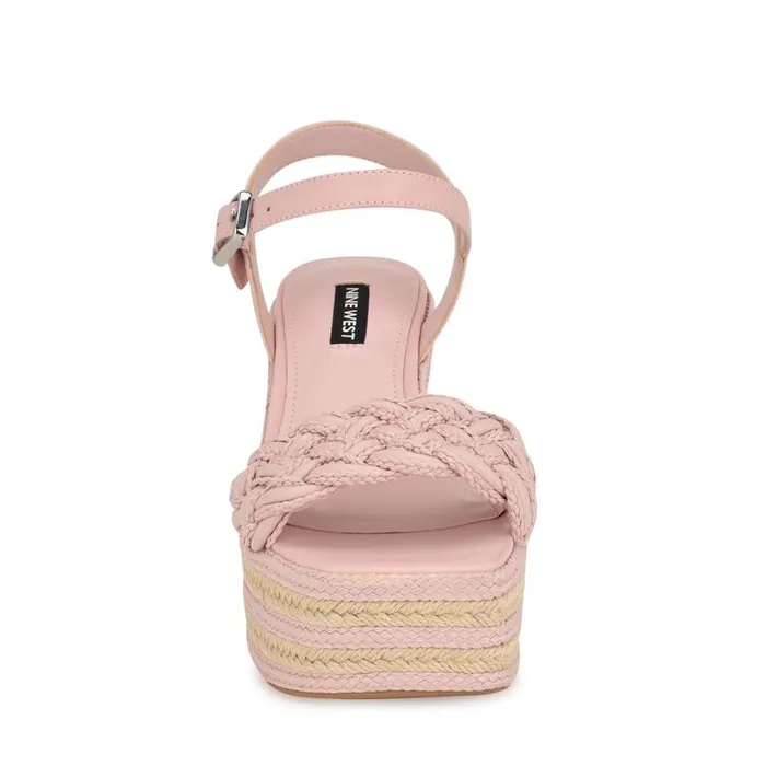 Cinka Woven Platform Sandals Light Pink Women Nine West Sandals