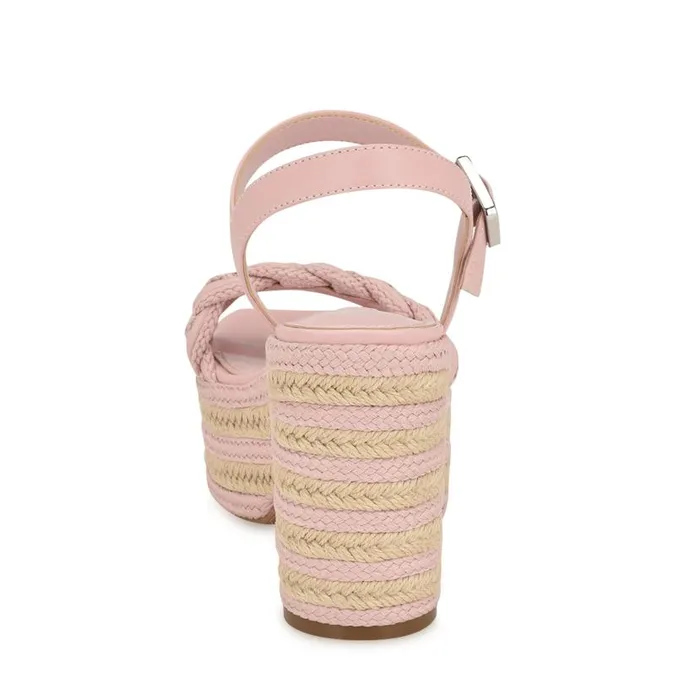 Cinka Woven Platform Sandals Light Pink Women Nine West Sandals