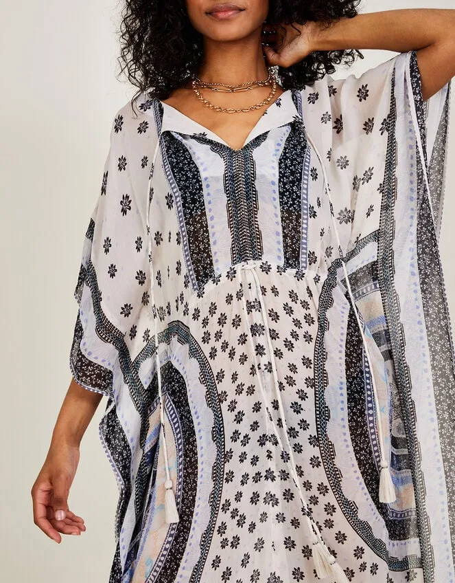 Circle Print Maxi Kaftan In Lenzing Ecovero Ivory Women Monsoon Dresses