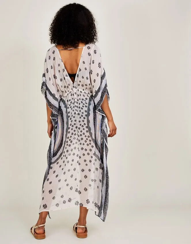 Circle Print Maxi Kaftan In Lenzing Ecovero Ivory Women Monsoon Dresses