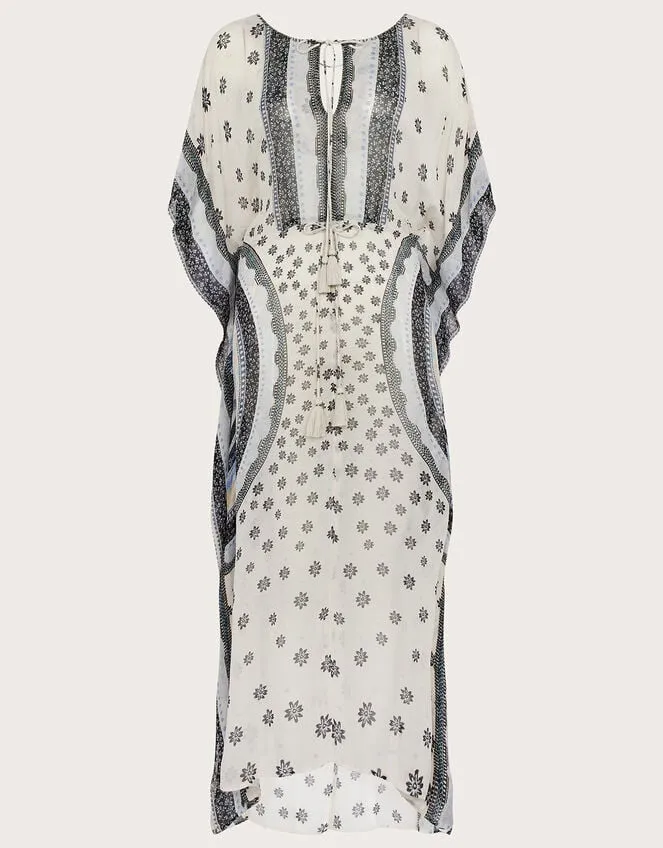 Circle Print Maxi Kaftan In Lenzing Ecovero Ivory Women Monsoon Dresses