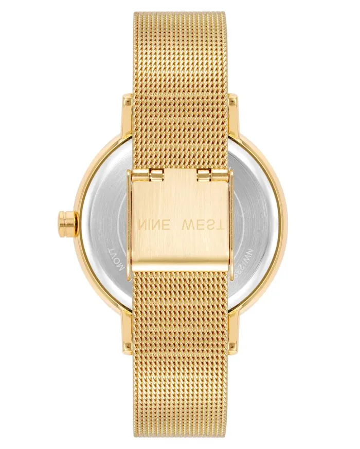 Classic Mesh Bracelet Watch Gold WomenMen Nine West Watches