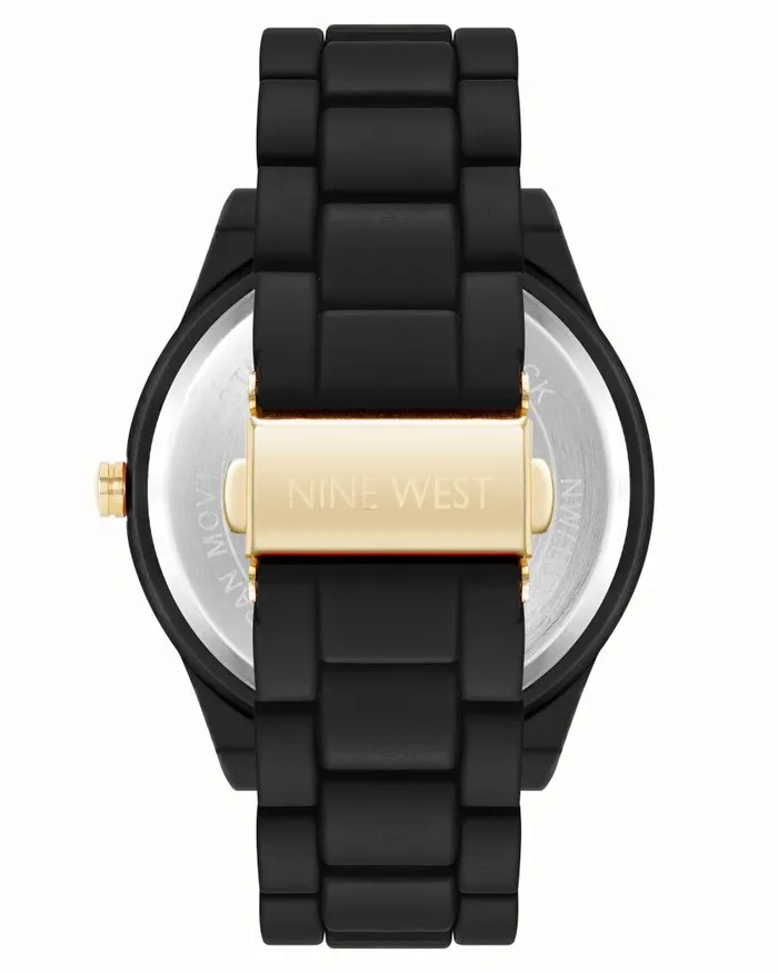 Classic Rubberized Bracelet Watch Blackgold WomenMen Nine West Watches