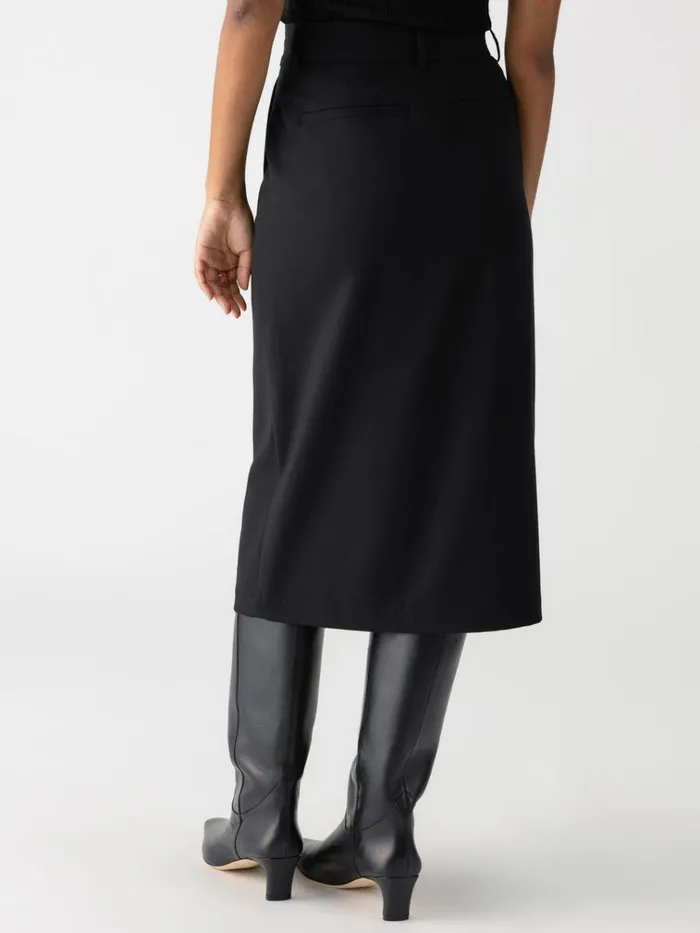 Classic Slit Standard Rise Skirt Black Women Sanctuary Clothing Skirts