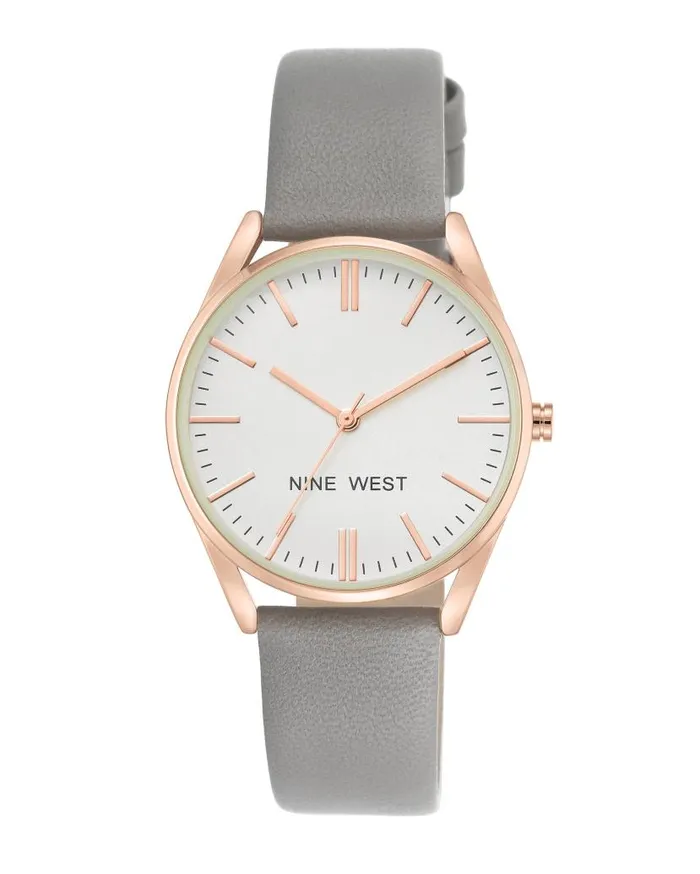Classic Strap Watch Grey WomenMen Nine West Watches