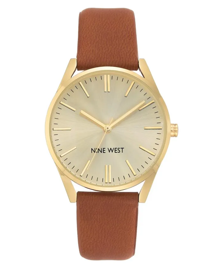 Classic Strap Watch Honey Brown WomenMen Nine West Watches