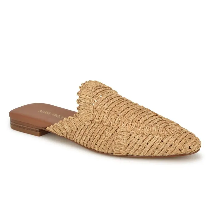 Cleigha Pointy Toe Mules Light Natural Women Nine West Mules