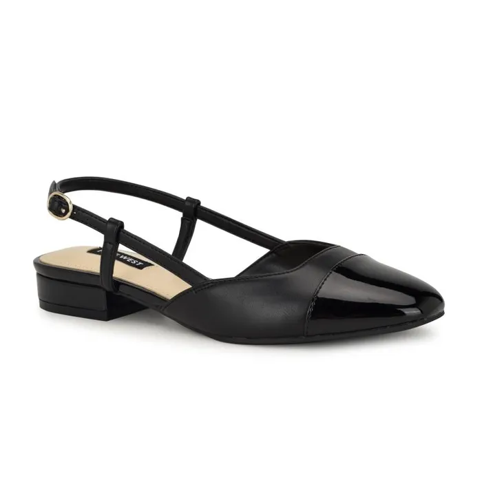 Cloude Slingback Dress Flats Black Women Nine West Heels